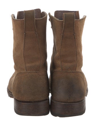 Frye Suede Combat Boots