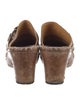 Frye Leather Whipstitch Trim Mules