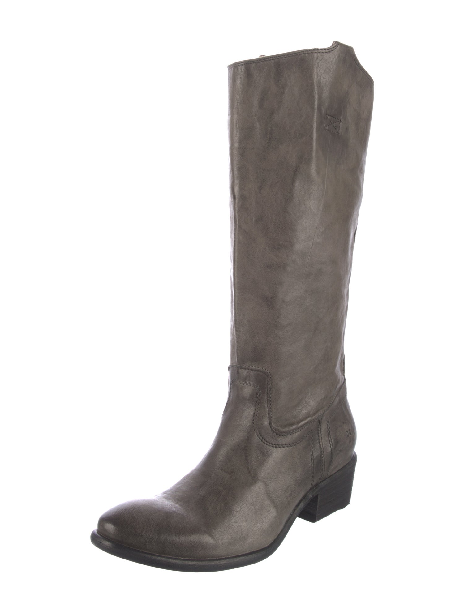 Frye Leather Distressed Accents Riding Boots