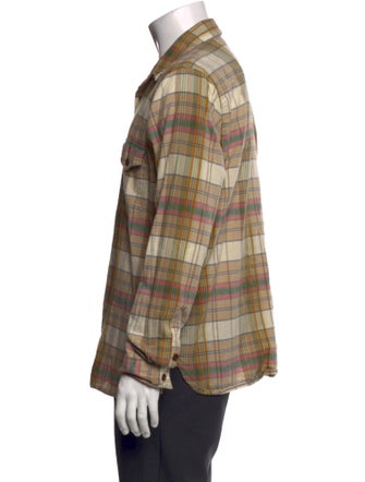 Frye Plaid Print Long Sleeve Shirt