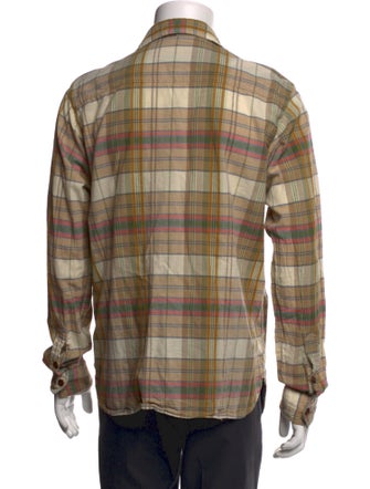 Frye Plaid Print Long Sleeve Shirt