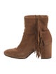 Frye Suede Fringe Trim Accent Boots