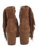 Frye Suede Fringe Trim Accent Boots