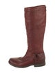 Frye Leather Colorblock Pattern Riding Boots