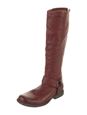 Frye Leather Colorblock Pattern Riding Boots