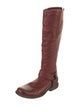 Frye Leather Colorblock Pattern Riding Boots