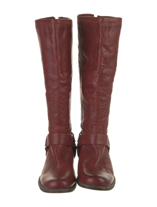 Frye Leather Colorblock Pattern Riding Boots