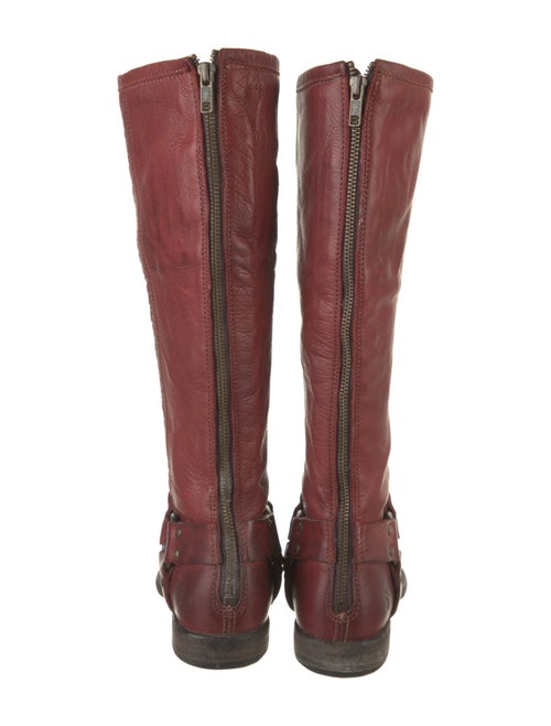 Frye Leather Colorblock Pattern Riding Boots