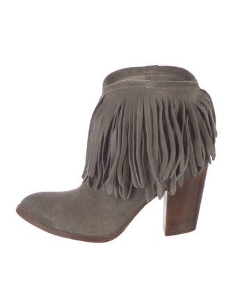 Frye Suede Colorblock Pattern Western Boots