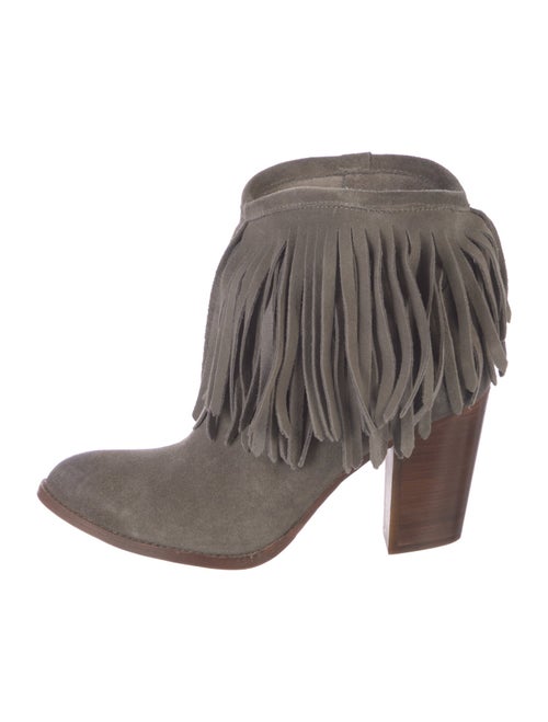 Frye Suede Colorblock Pattern Western Boots