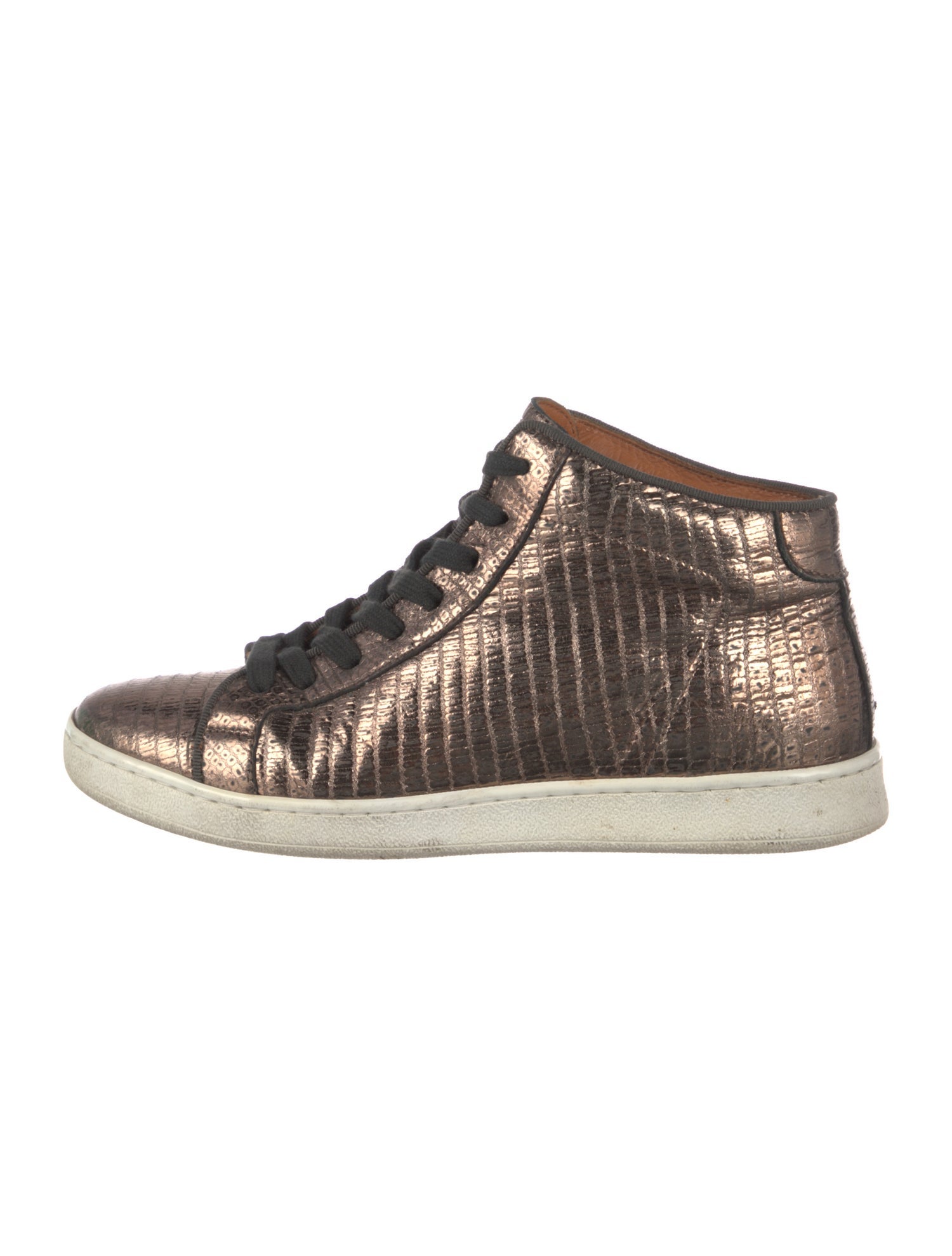 Frye Leather Animal Print Sneakers