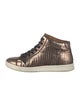 Frye Leather Animal Print Sneakers