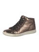 Frye Leather Animal Print Sneakers