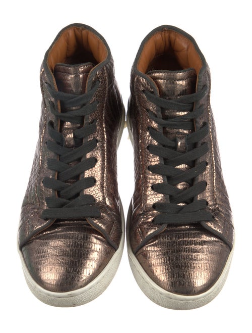 Frye Leather Animal Print Sneakers