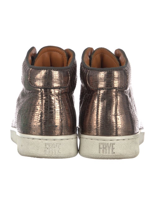 Frye Leather Animal Print Sneakers