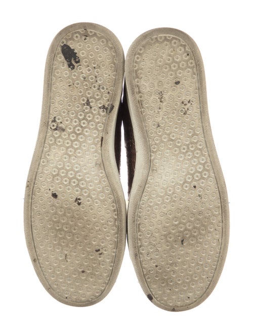 Frye Leather Animal Print Sneakers