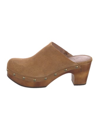 Frye Suede Studded Accents Mules