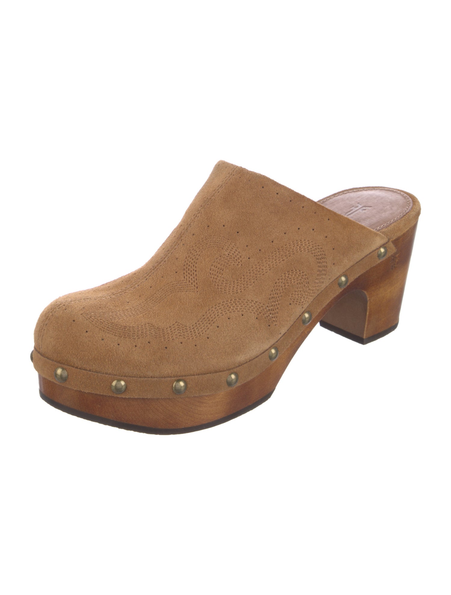 Frye Suede Studded Accents Mules