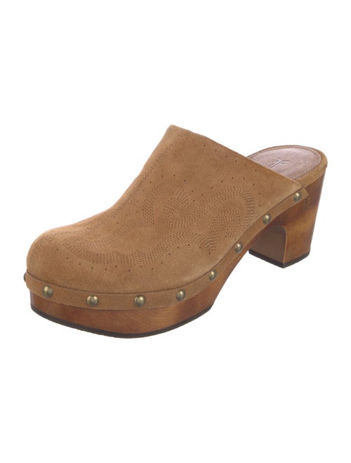 Frye Suede Studded Accents Mules