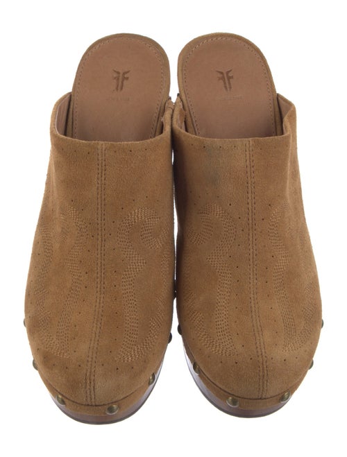 Frye Suede Studded Accents Mules