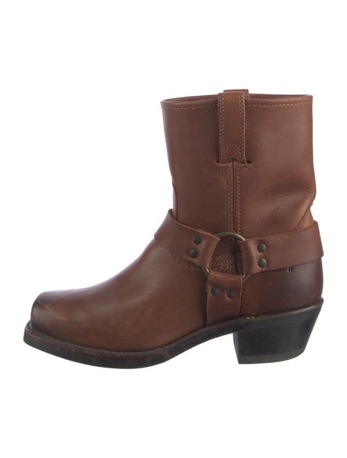 Frye Leather Colorblock Pattern Moto Boots