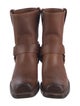 Frye Leather Colorblock Pattern Moto Boots