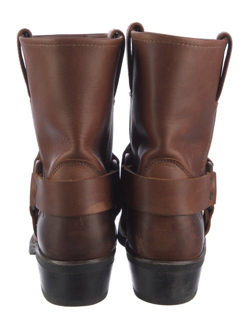 Frye Leather Colorblock Pattern Moto Boots