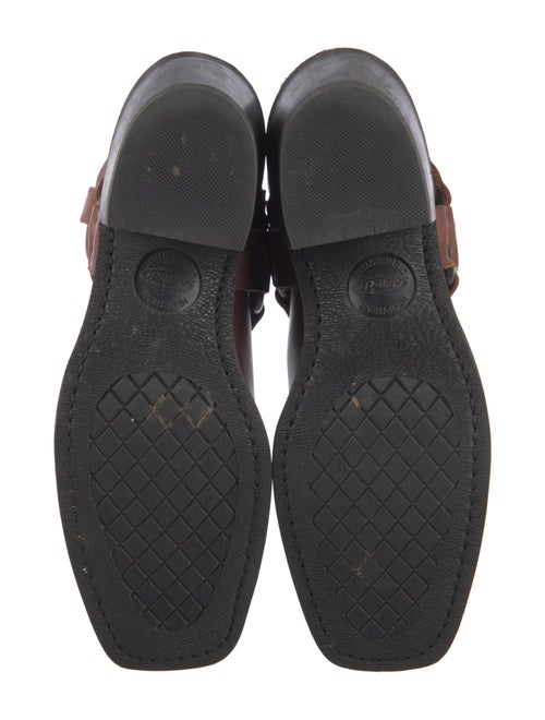 Frye Leather Colorblock Pattern Moto Boots