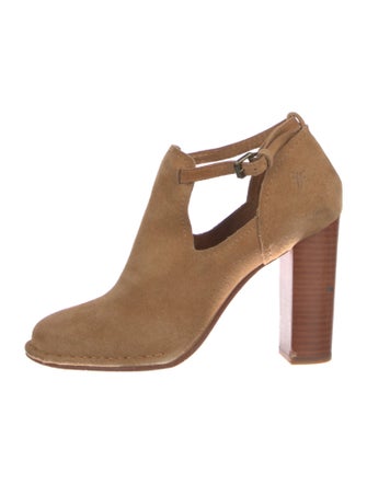 Frye Suede T-Strap Pumps