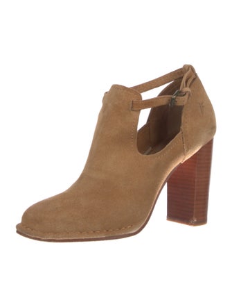 Frye Suede T-Strap Pumps