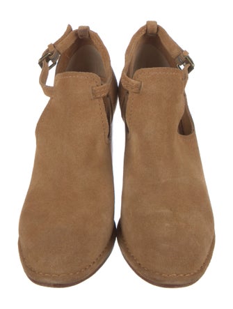 Frye Suede T-Strap Pumps