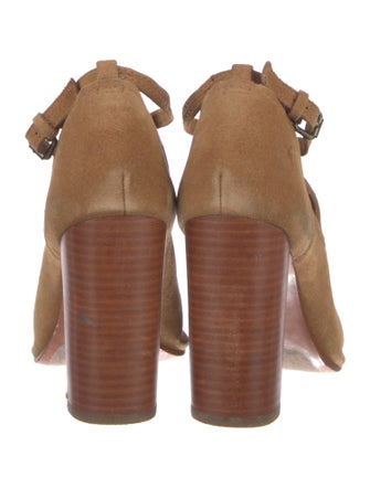 Frye Suede T-Strap Pumps