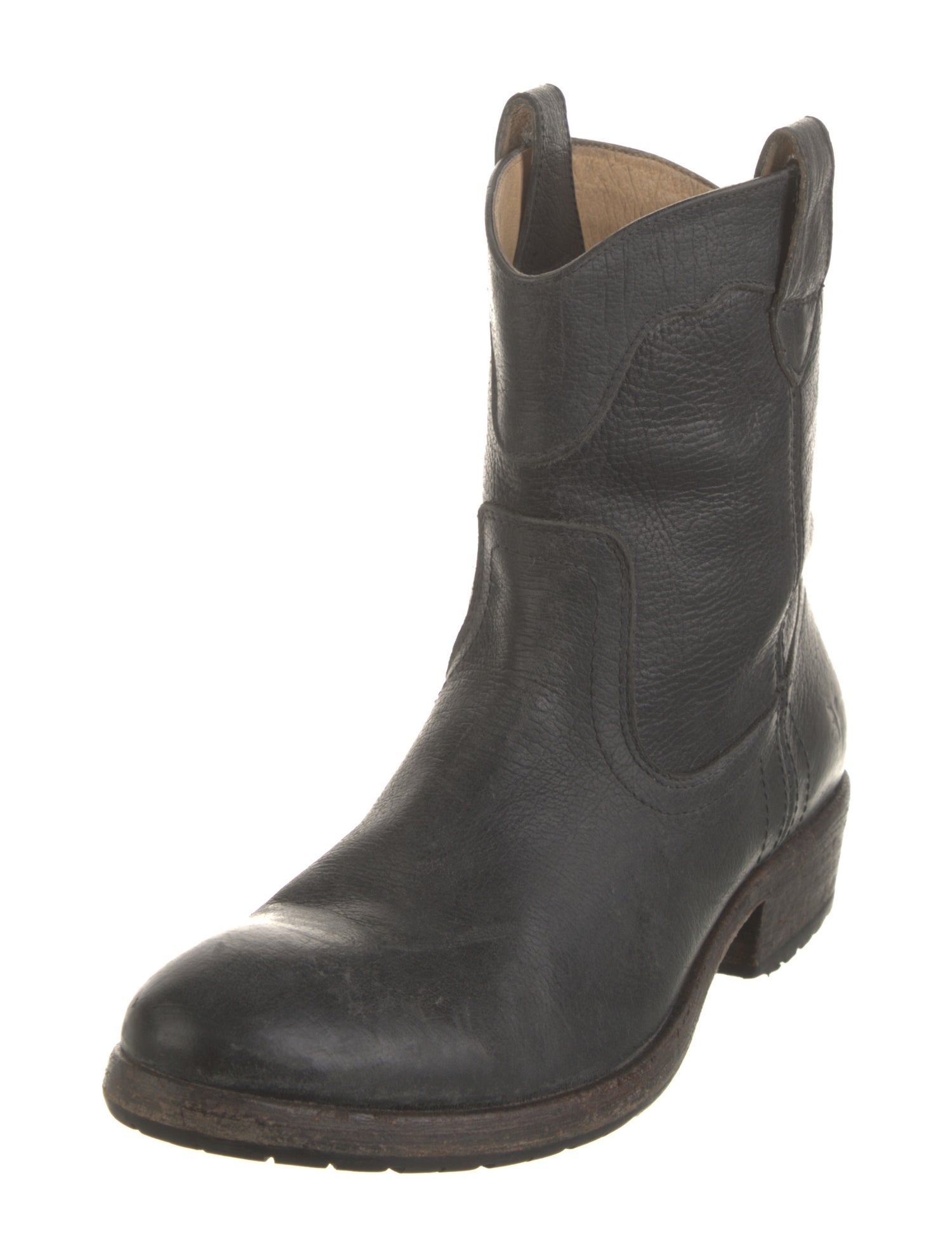 Frye Leather Studded Accents Western Boots