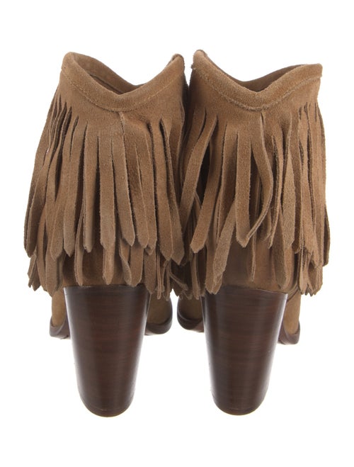 Frye Suede Fringe Trim Accent Western Boots