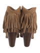 Frye Suede Fringe Trim Accent Western Boots