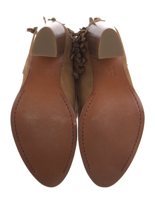 Frye Suede Fringe Trim Accent Western Boots