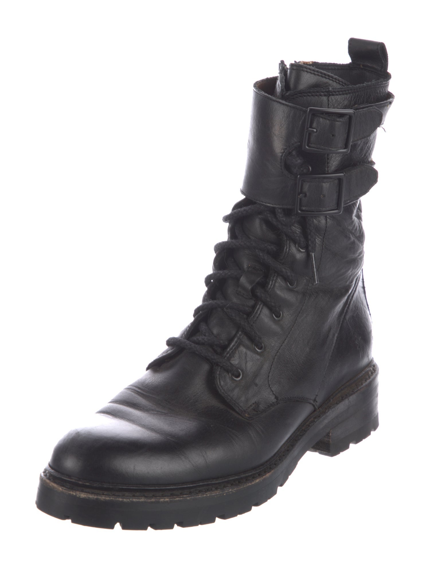 Frye Leather Combat Boots