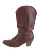 Frye Leather Studded Accents Western Boots