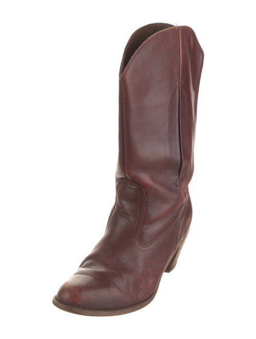 Frye Leather Studded Accents Western Boots