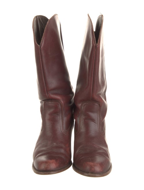 Frye Leather Studded Accents Western Boots
