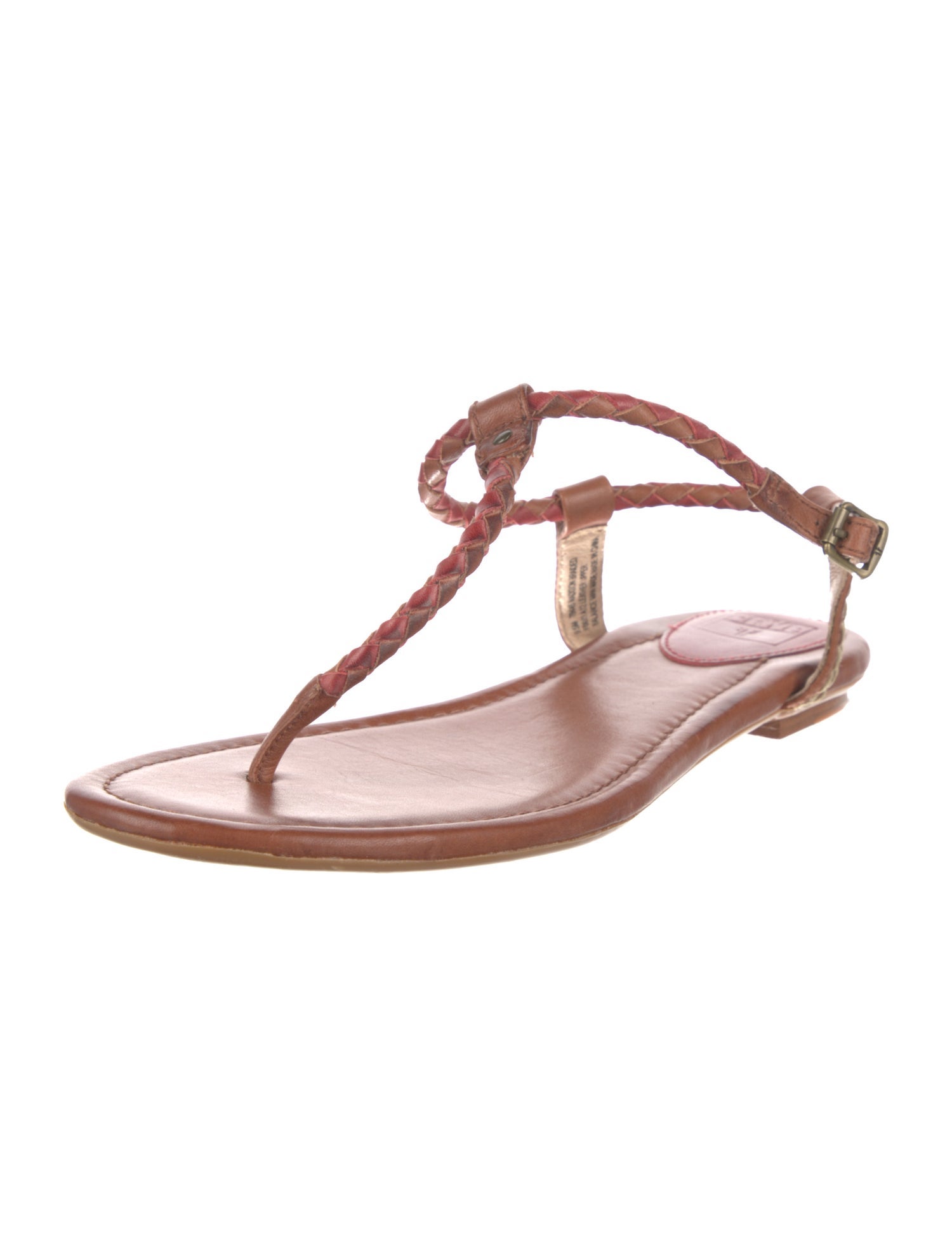 Frye Leather T-Strap Sandals