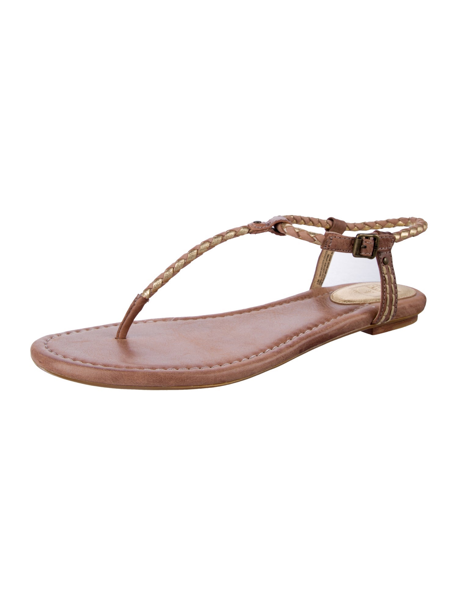Frye Leather T-Strap Sandals