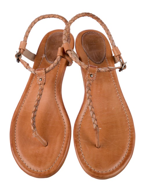 Frye Leather T-Strap Sandals
