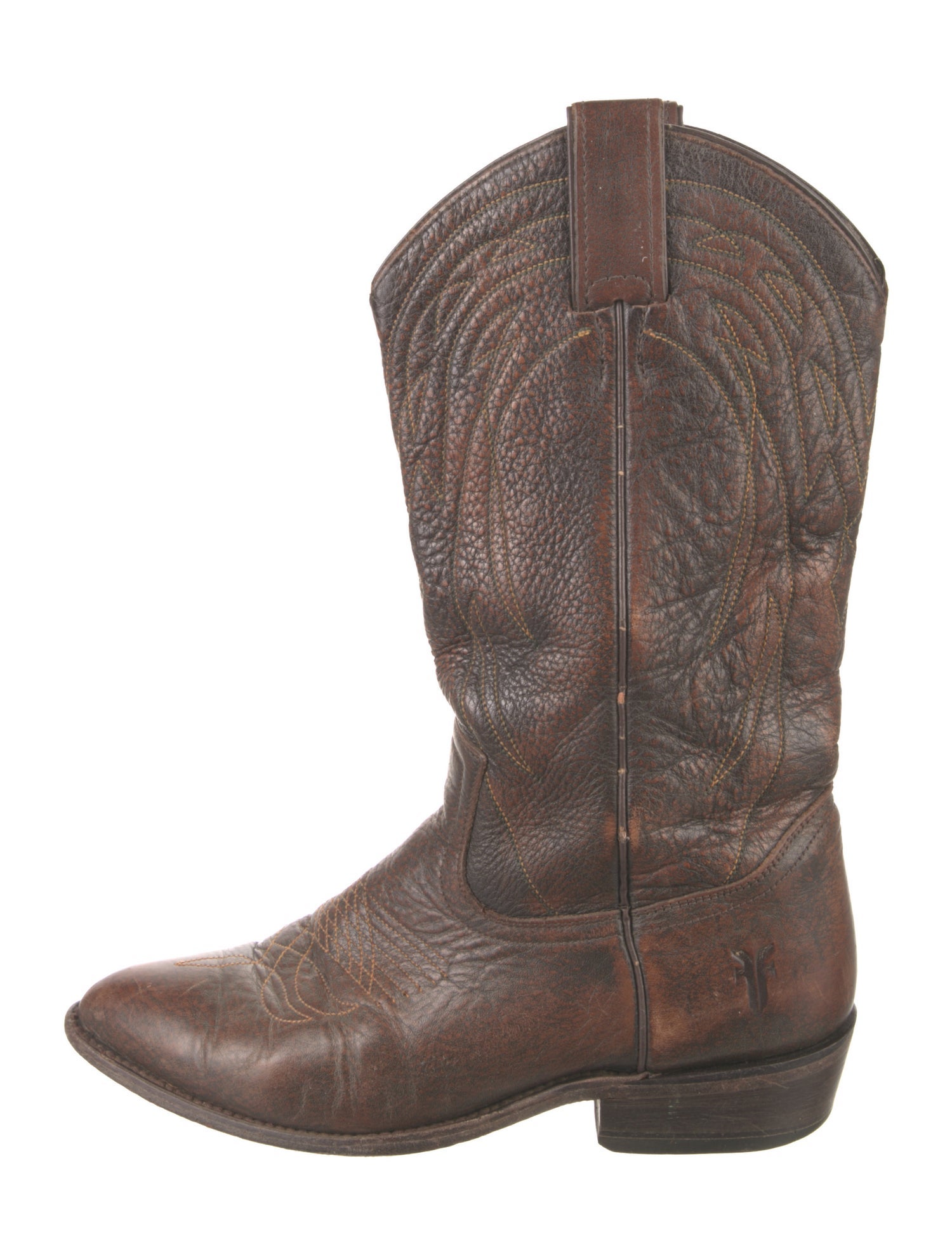Frye Leather Printed Western Boots