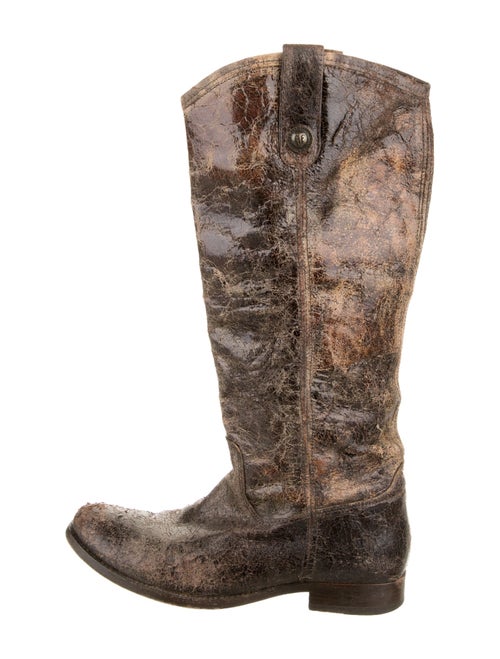 Frye Leather Distressed Accents Riding Boots