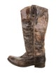 Frye Leather Distressed Accents Riding Boots