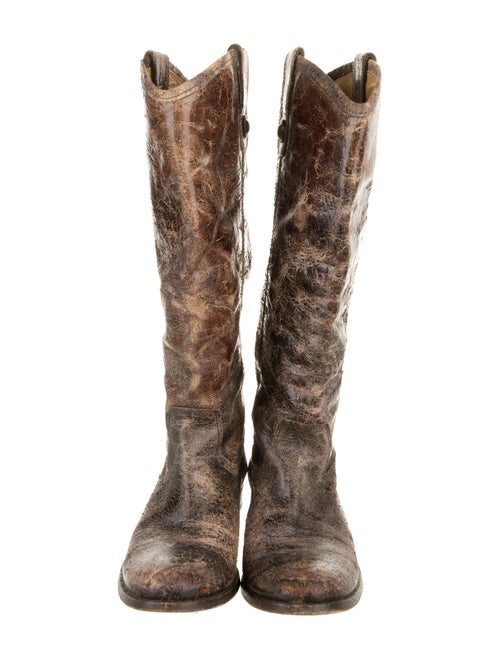 Frye Leather Distressed Accents Riding Boots