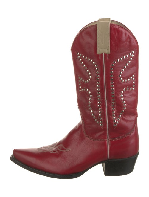 Frye Leather Studded Accents Western Boots