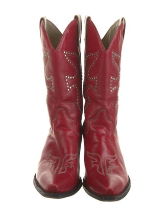 Frye Leather Studded Accents Western Boots