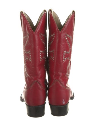 Frye Leather Studded Accents Western Boots